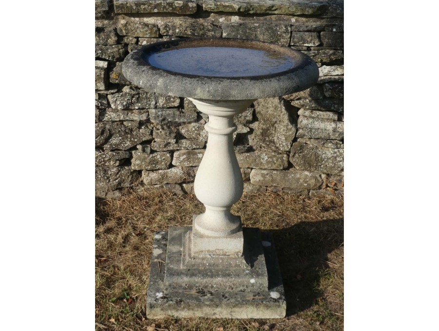 Weathered Garden Birdbath