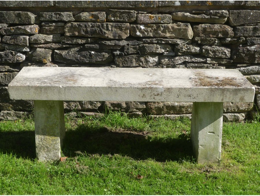 Weathered Limestone Garden Seat
