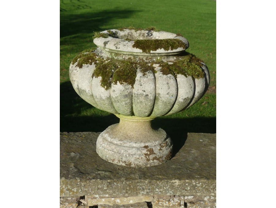 Antique Limestone Garden Urn
