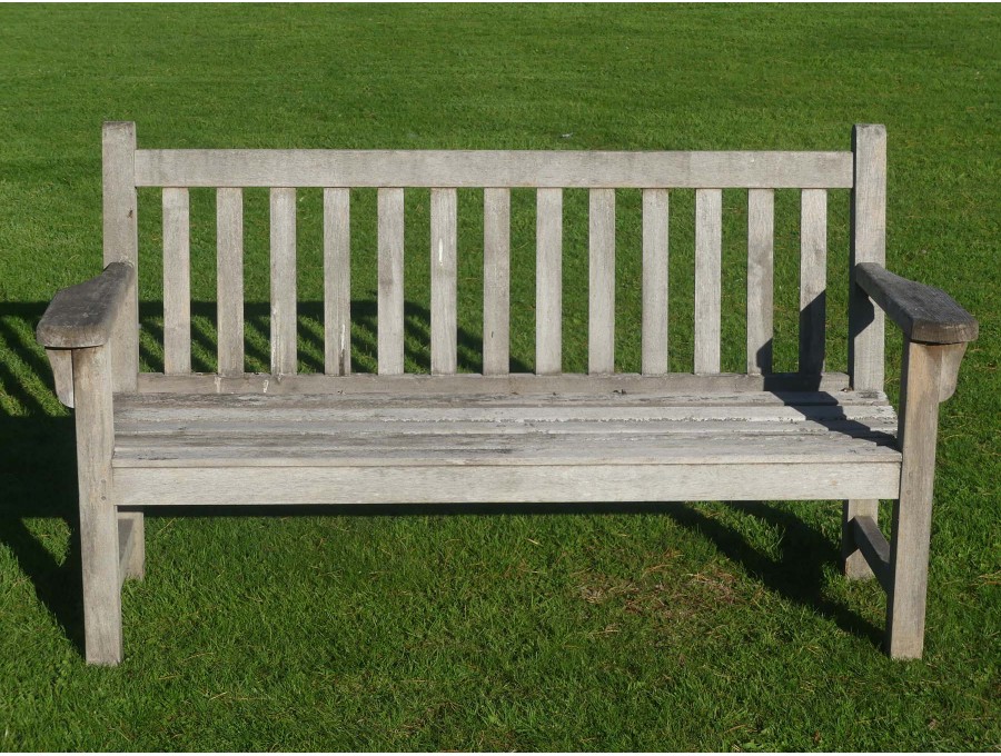 Weathered Teak Garden Bench