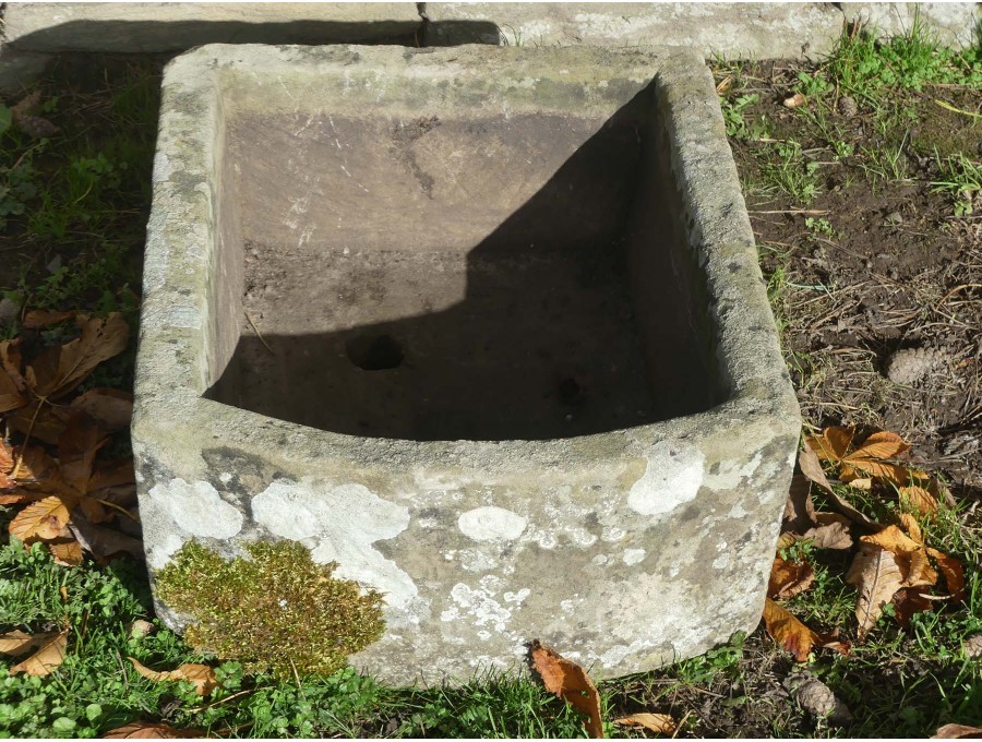 Antique Bow-Front Stone Trough