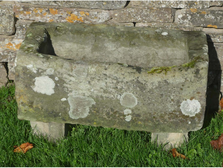 Antique Stone Trough On Blocks