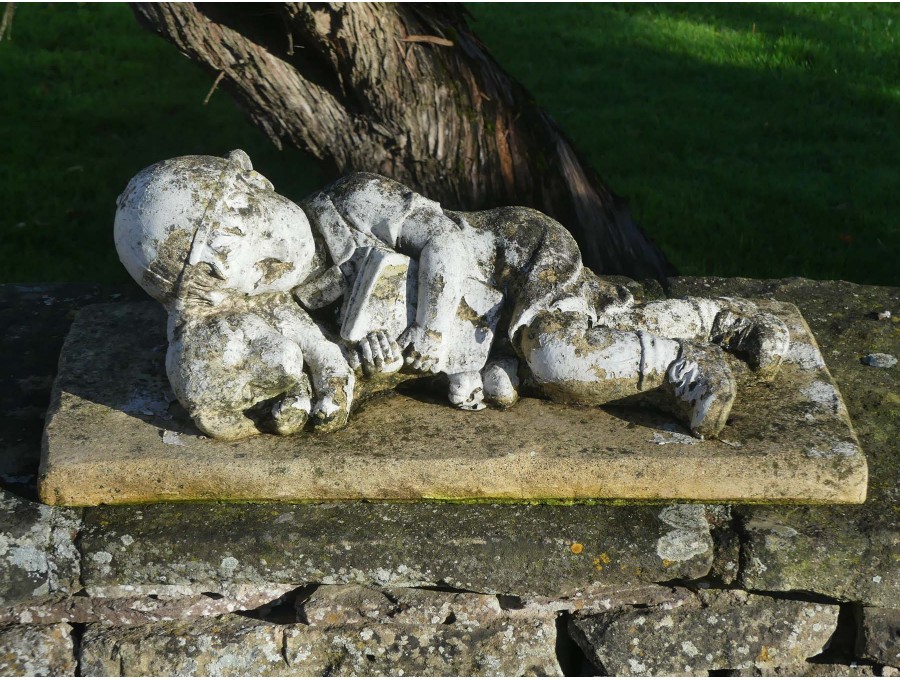 Boy and Puppy Figural Group