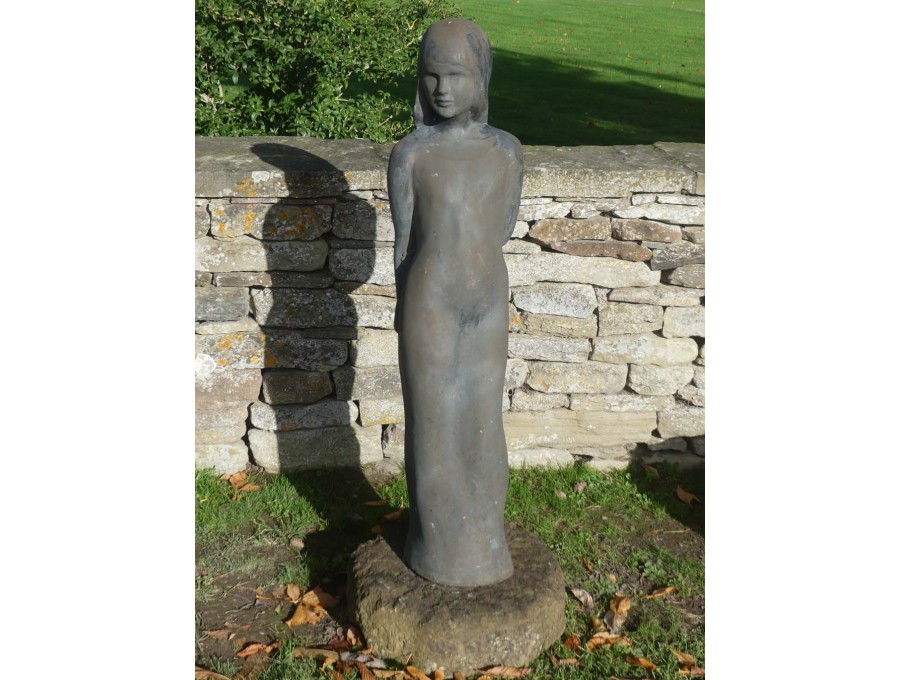 Garden Figure Of A Pensive Girl