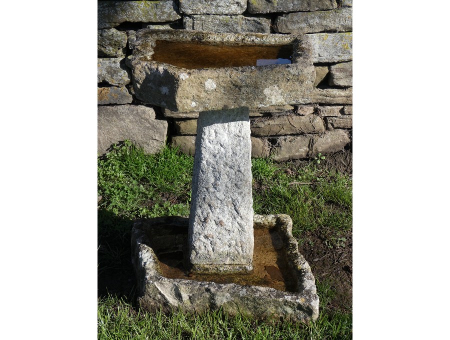 Vintage Limestone Birdbath