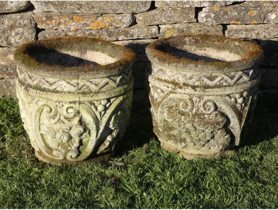 Weathered Garden Planters (Pair)