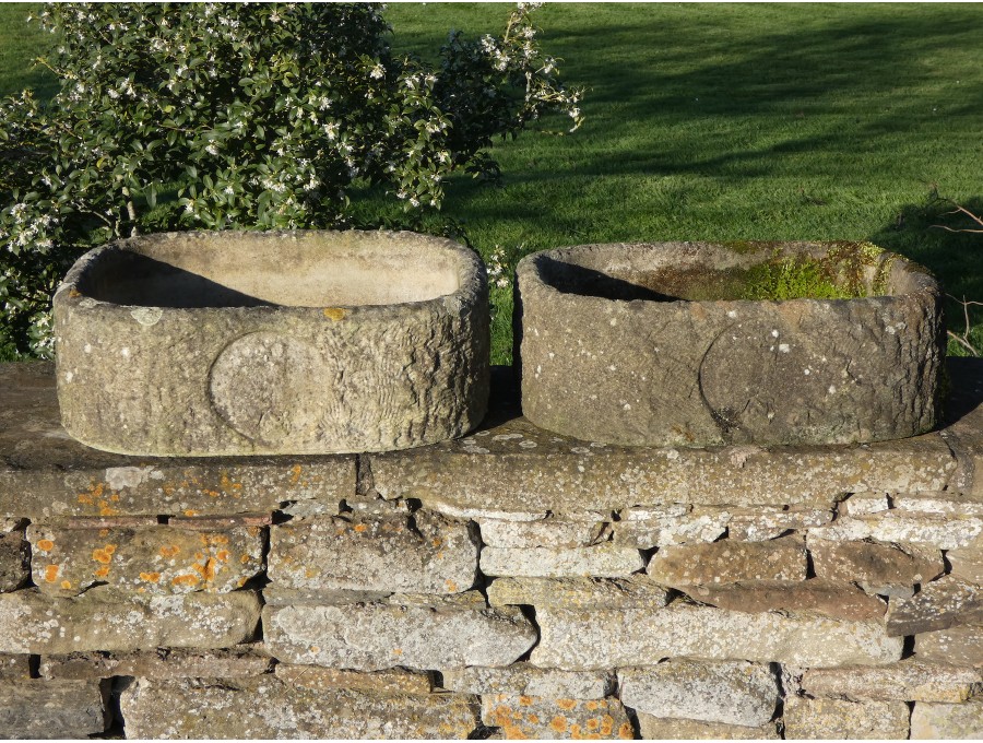 Weathered Garden Planters (Pair)
