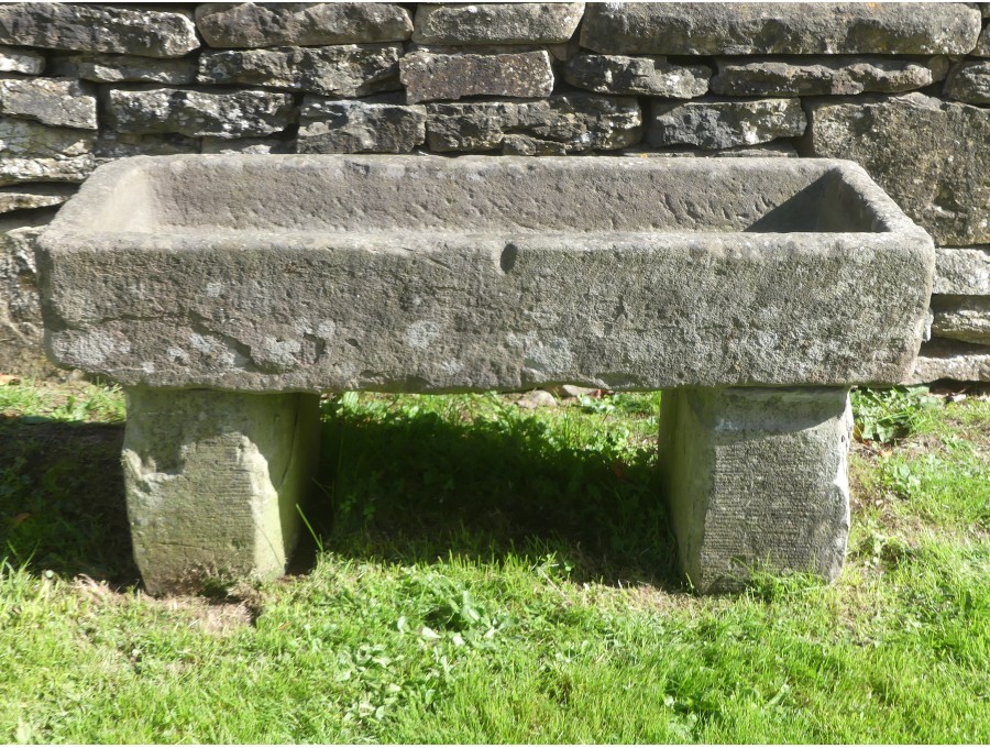 Antique Stone Trough on Blocks
