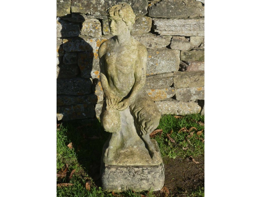 Weathered Garden Statue of Pan