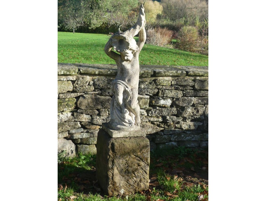 Garden Statue of Boy with Shell