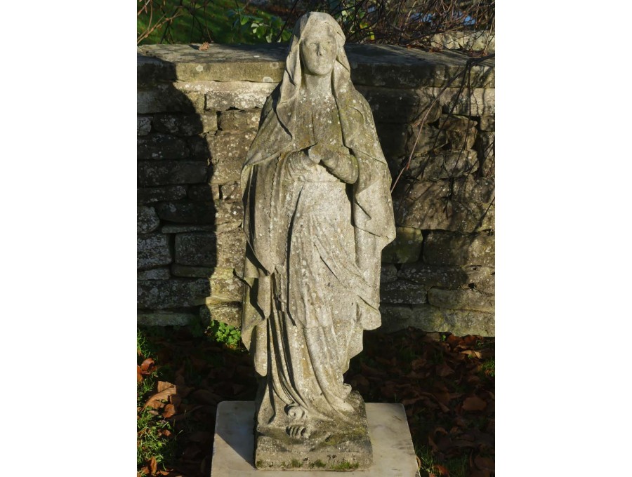 Antique Marble Figure of Mary