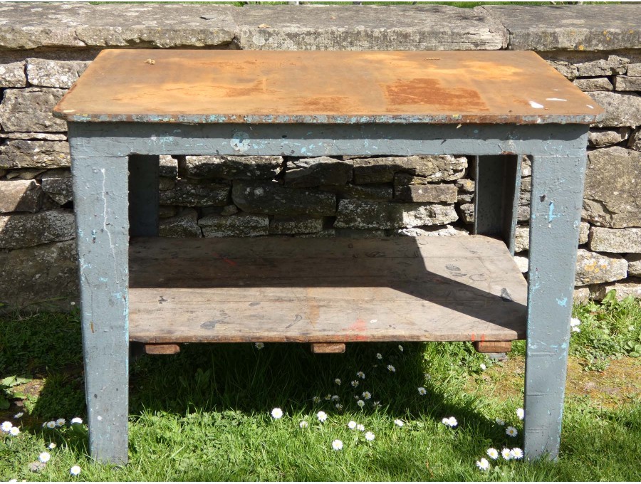 Vintage Iron Work Table