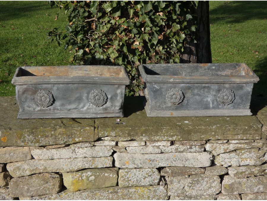 Vintage Lead Planters (Pair)