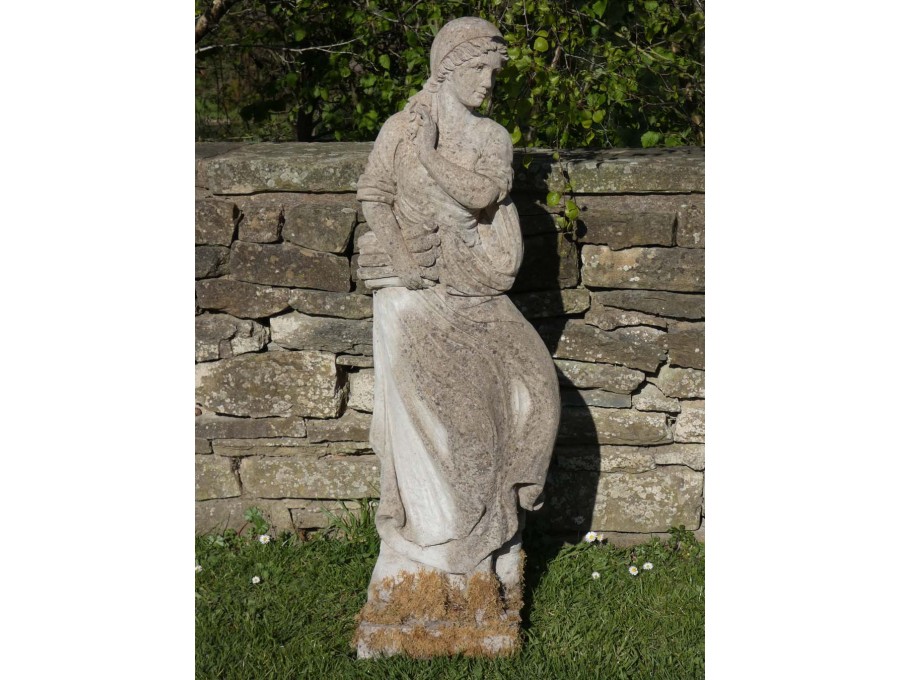 Weathered Garden Statue 'Winter'