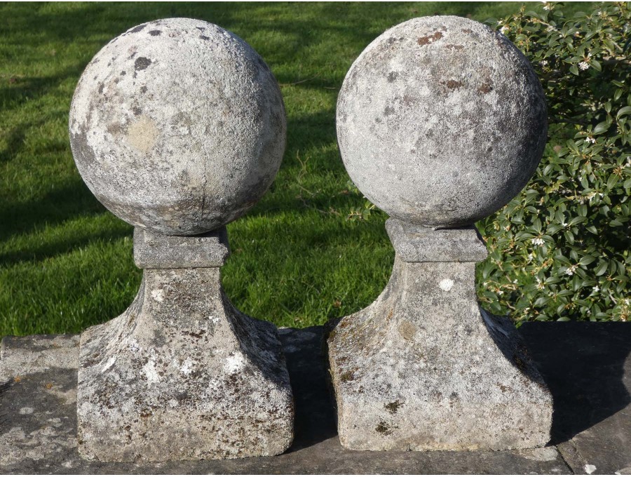 Weathered Ball Finials (Pair)