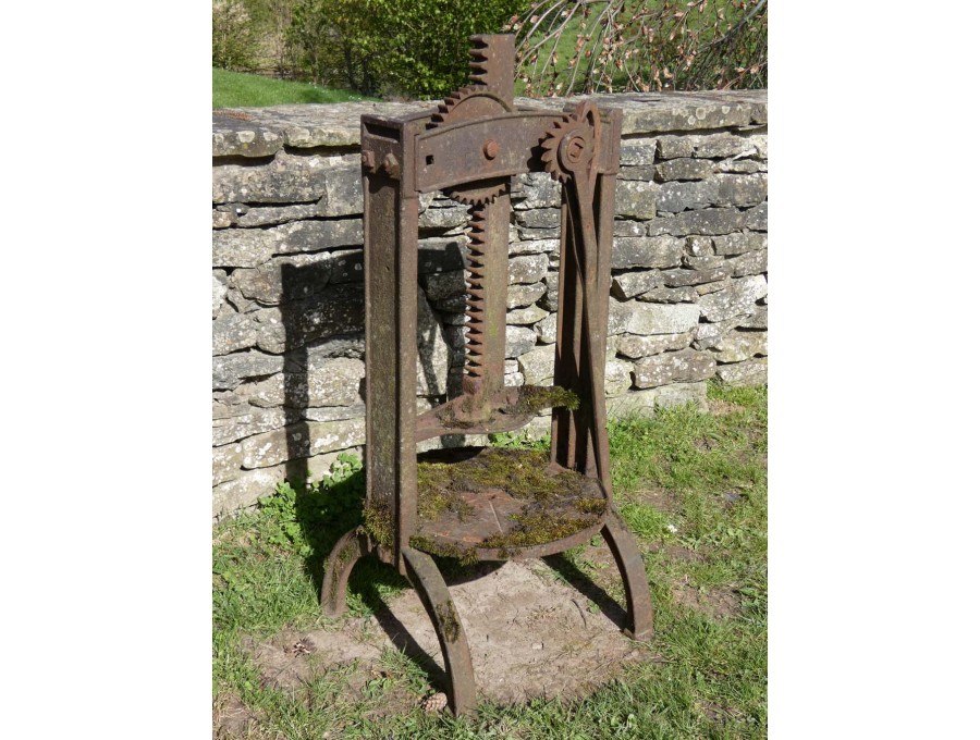 Antique Iron Cheese Press