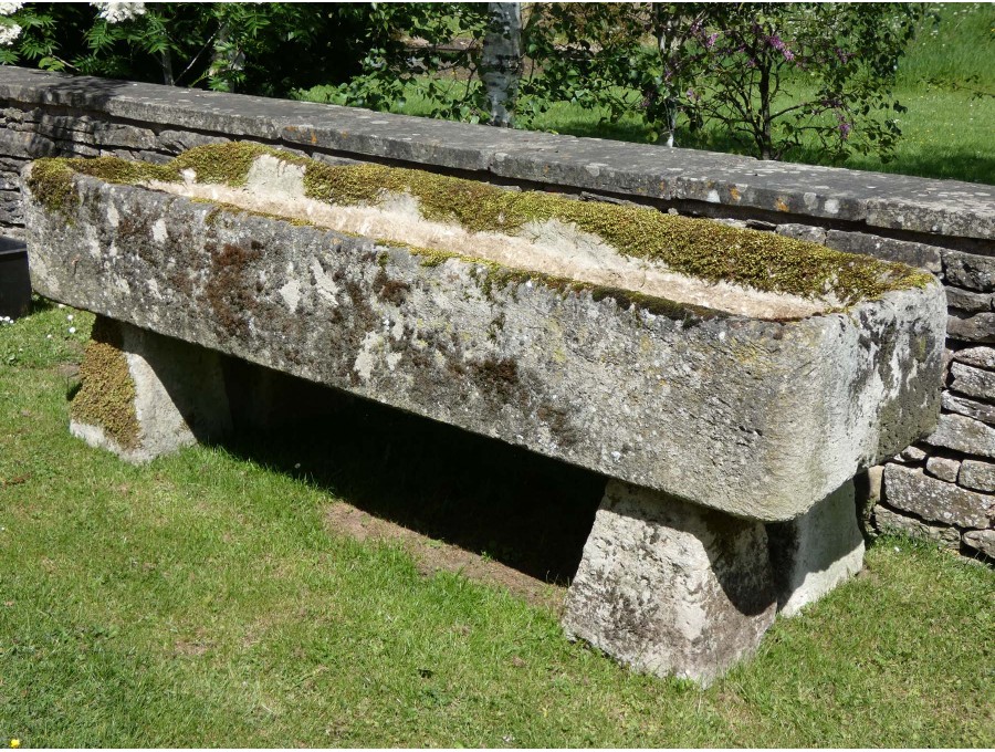 Large Limestone Trough on Bases