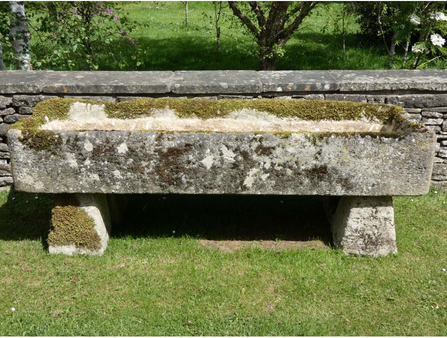 Large Limestone Trough on Bases