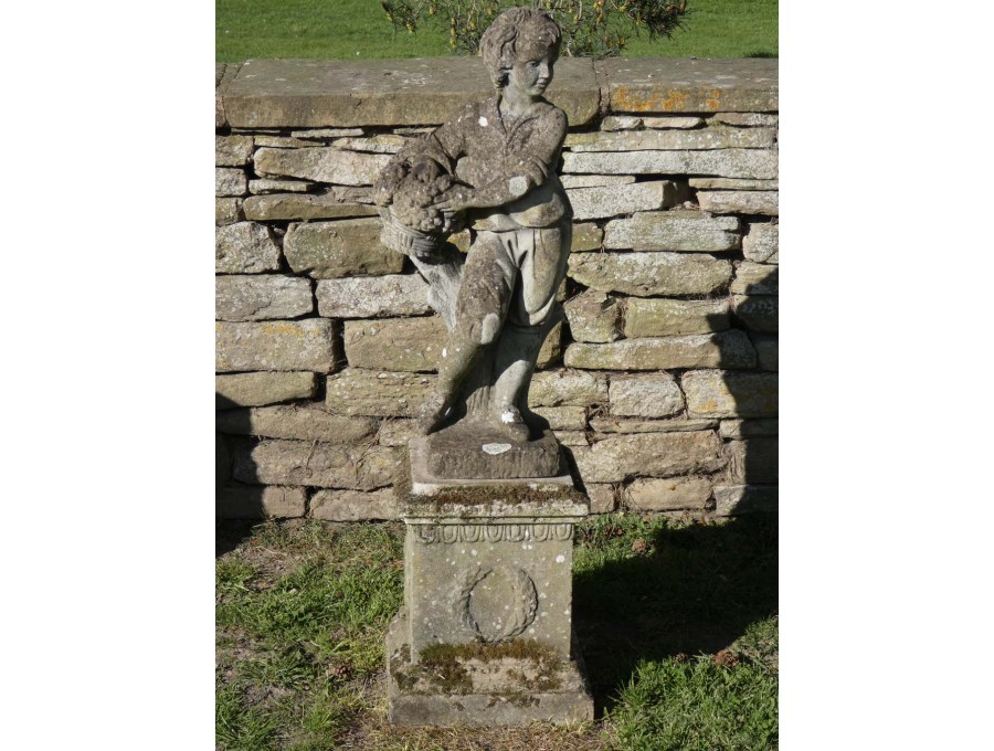 Autumn Boy on Plinth