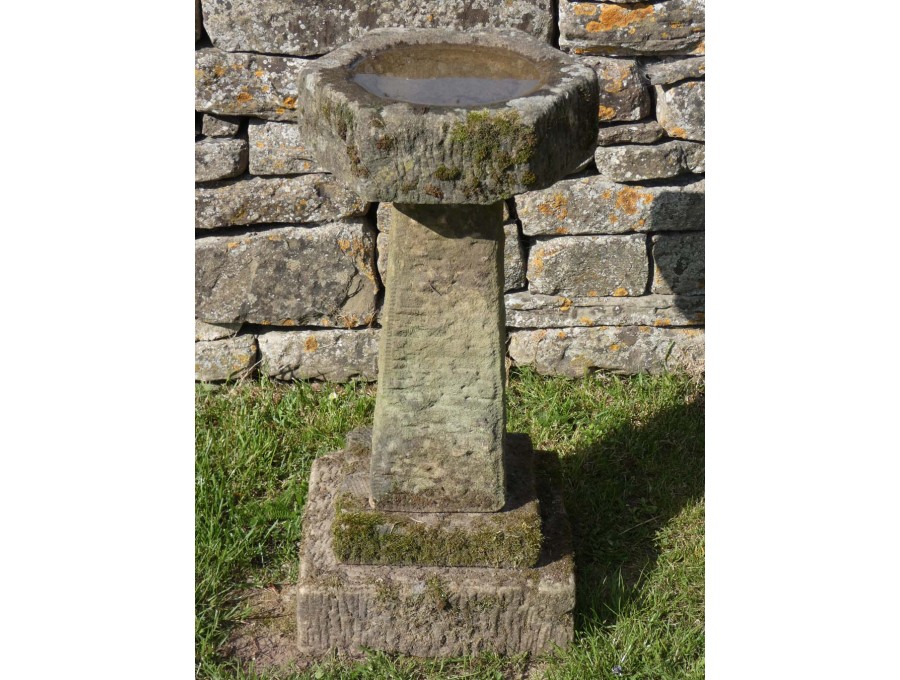 Vintage Sandstone Birdbath