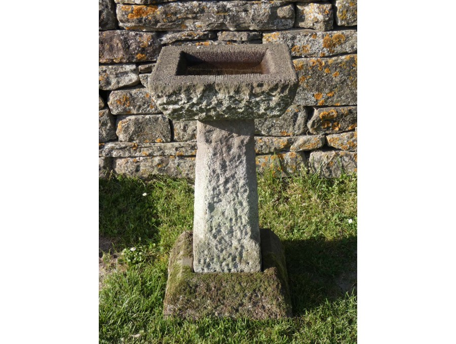 Weathered Garden Birdbath