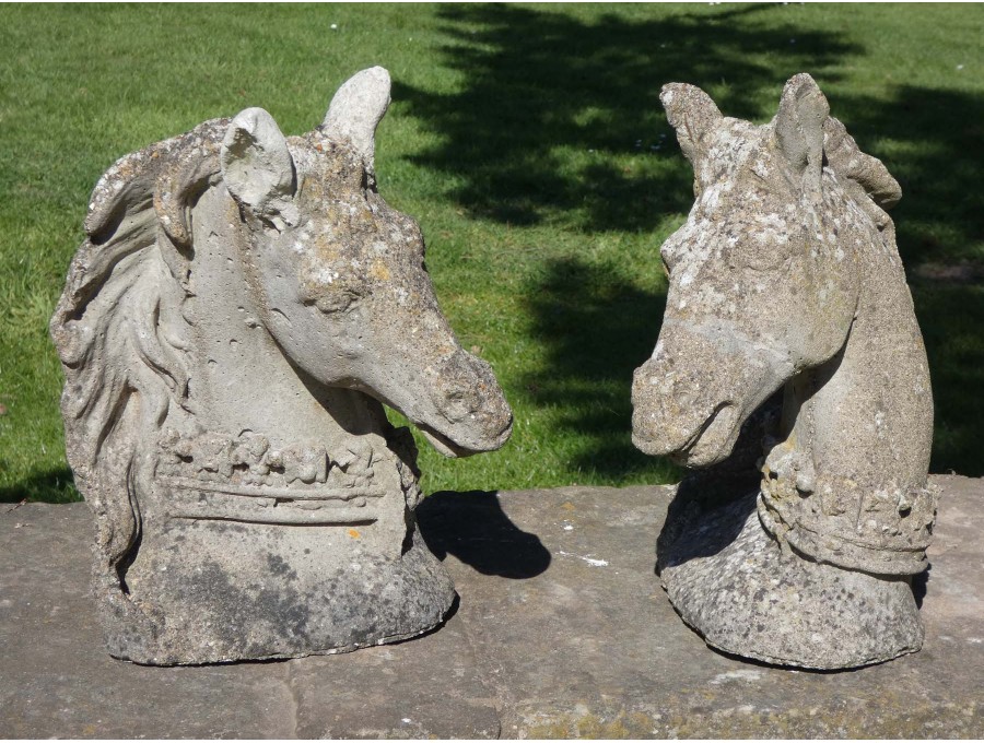 Horse Head Finials (Pair)