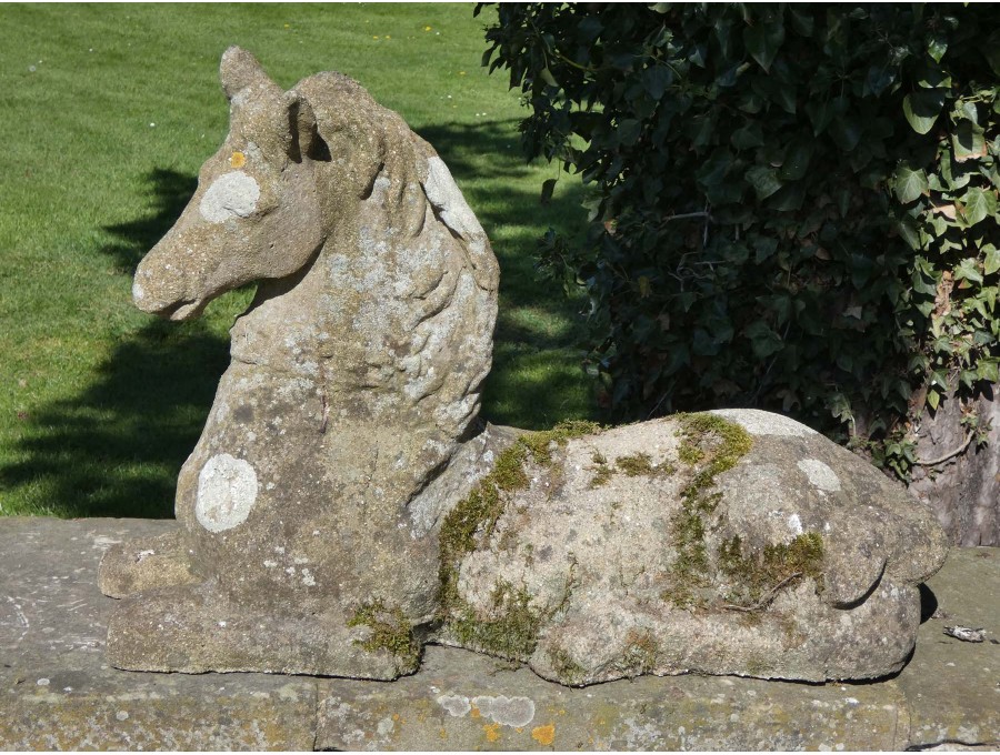 Weathered Garden Figure of a Horse