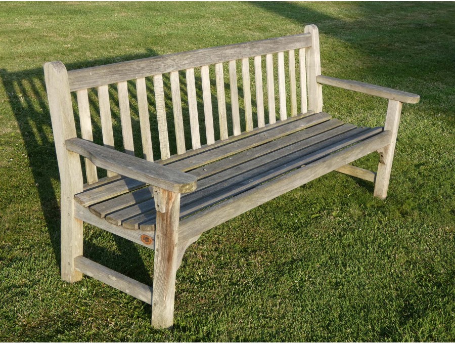 Weathered Lister Teak Bench