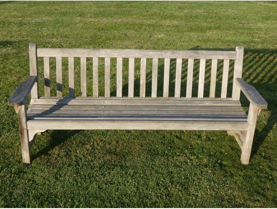 Weathered Lister Teak Bench
