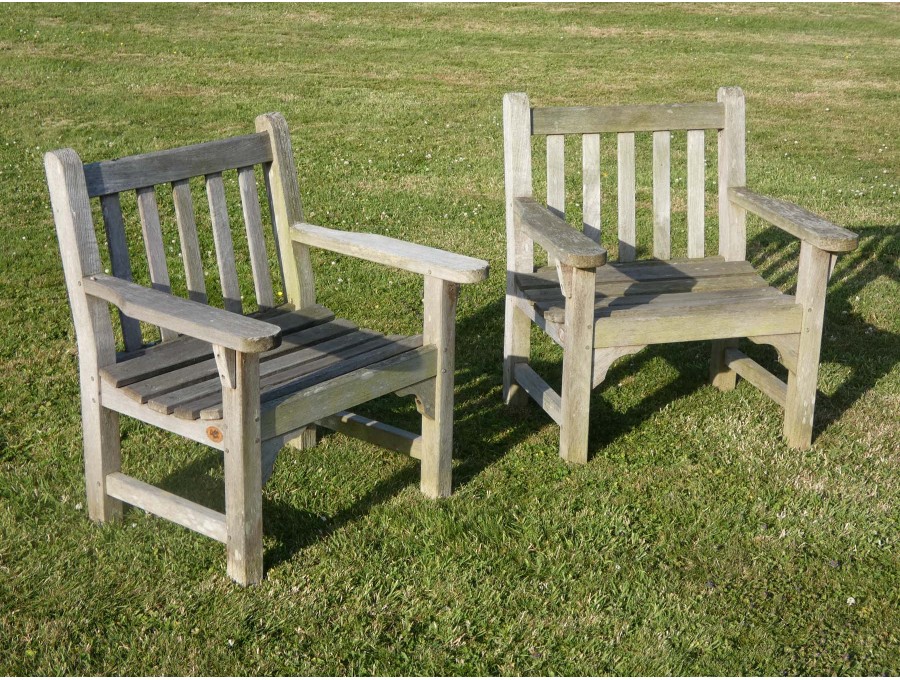 Weathered Lister Teak Chairs