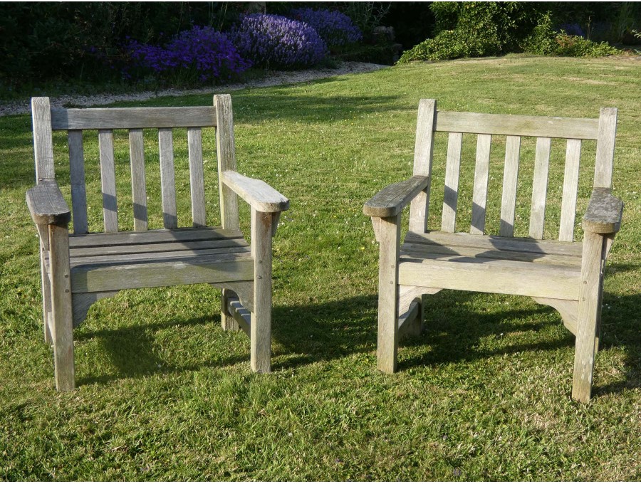Weathered Lister Teak Chairs