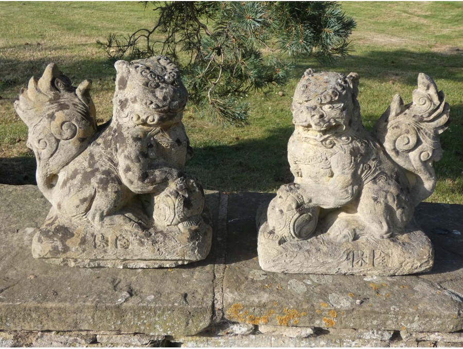 Stone Foo Dogs (Pair)