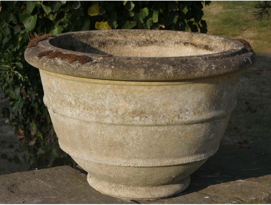 Weathered Stone Garden Planter