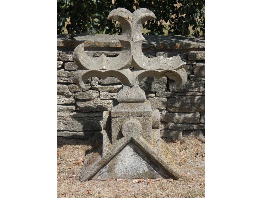 Salvaged Sandstone Cruciform Finial