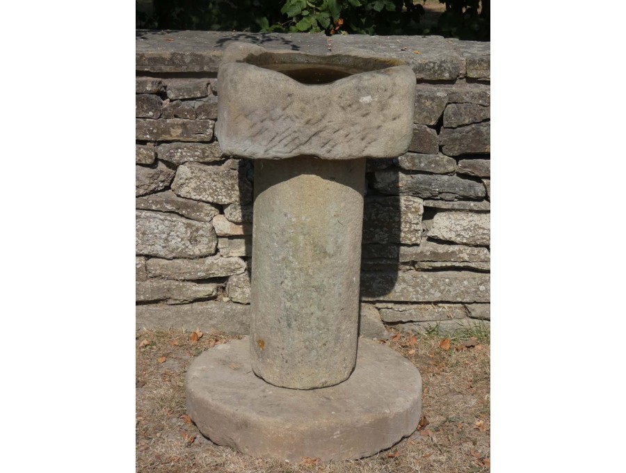 Large Rustic Stone Birdbath