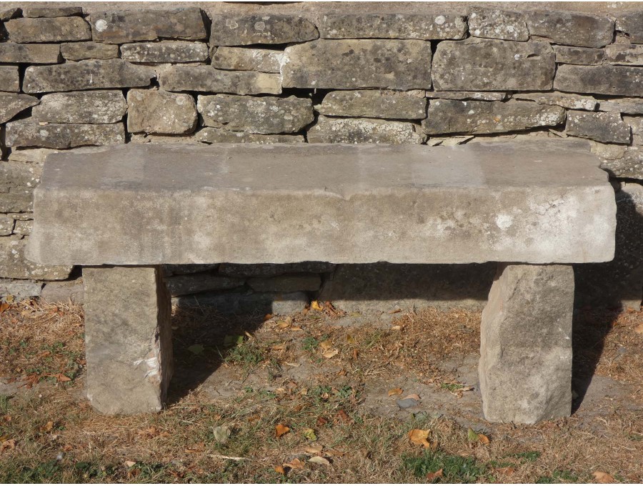 Salvaged Sandstone Garden Bench