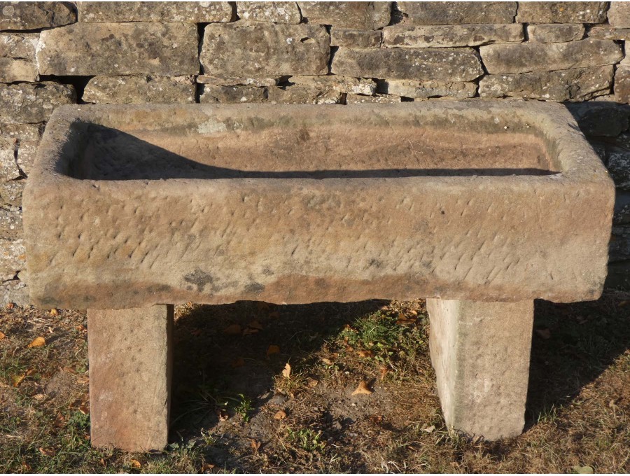Rectangular Sandstone Trough on Blocks