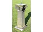 Side view of sundial 